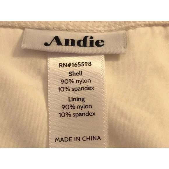 Andie Swim The Bikini Bottom in Ivory Cream White Ribbed Size Large Coconut NEW - Picture 7 of 11